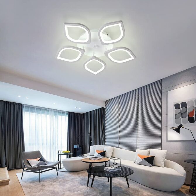 Plafoniera a LED lampadario da soffitto dimmerabile a forma di fiore C27-BN