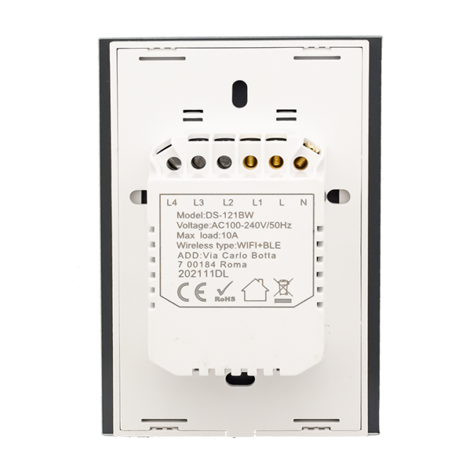 Smart home wiby interruttore ds-121bw 1 pulsante