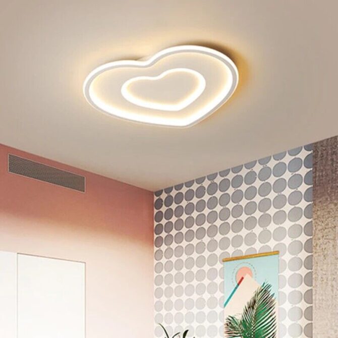 Plafoniera Led Da Soffitto Forma Di Cuore C19-F