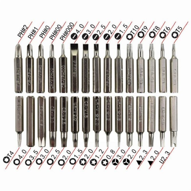 31 in 1 set di cacciaviti intercambiabili Mini strumenti di riparazione elettronica 7389C PT