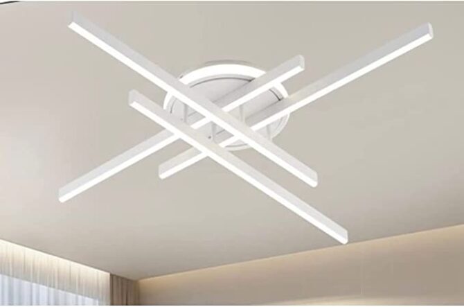 Plafoniera moderna a led 45 watt lampada bianca da soffitto lampadario in metallo luce fredda