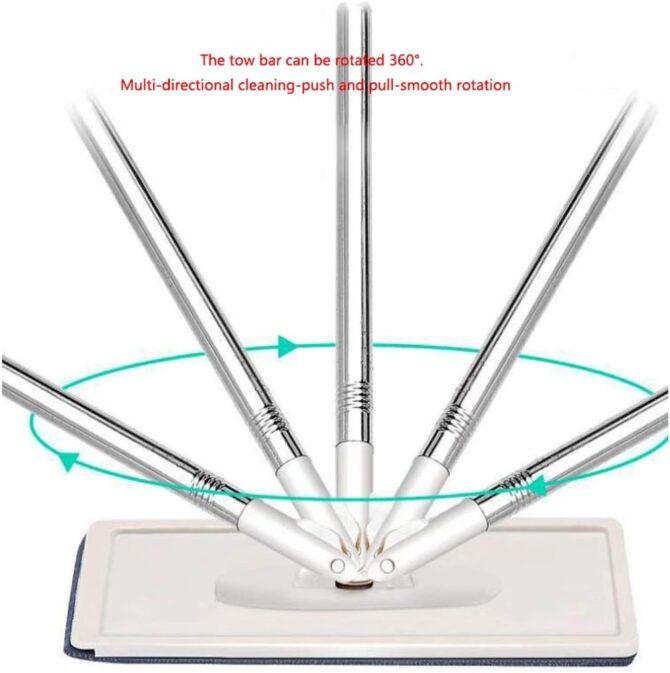 Magic flat mop mocio in microfibra lavapavimenti pratico con secchio strizzatore