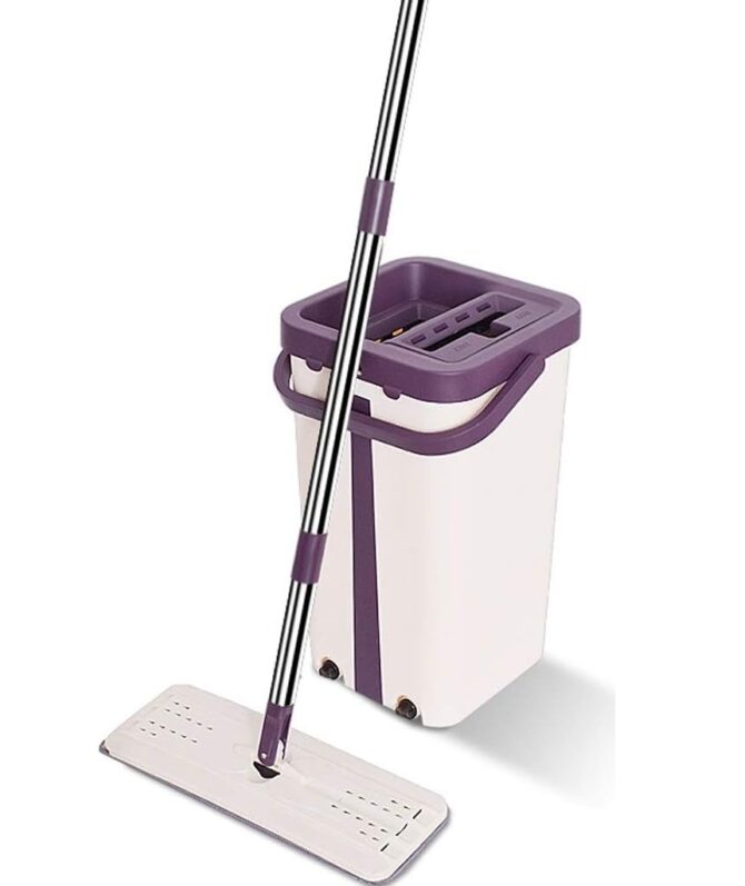 Magic flat mop mocio in microfibra lavapavimenti pratico con secchio strizzatore