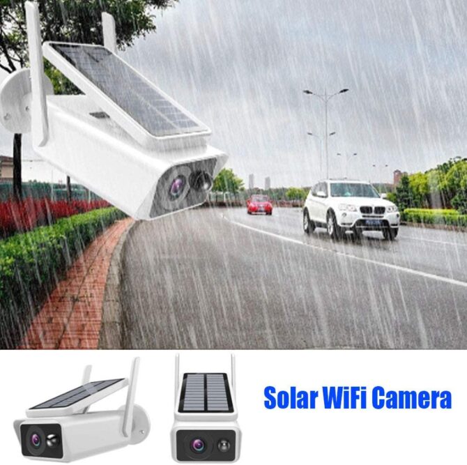 Telecamera solare ip camera wireless wifi pannello esterno 1080p sicurezza audio