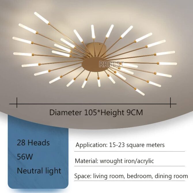 Plafoniera Moderna a LED Fuochi d'artificio creativi Lampadario di Design Lampada da soffitto per Soggiorno C33-C