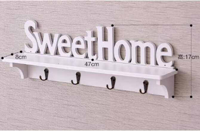 Guardaroba appendiabiti Sweet Home 4 ganci 47x8