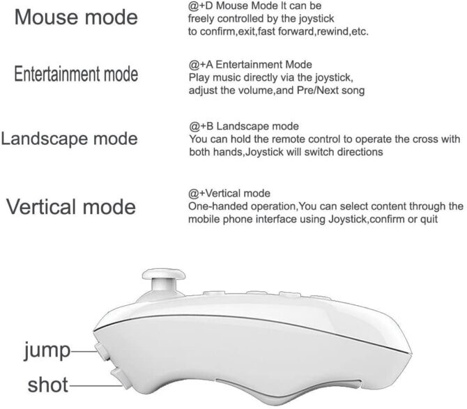 Gamepad Controller Bluetooth Portatile Per 3d Vr