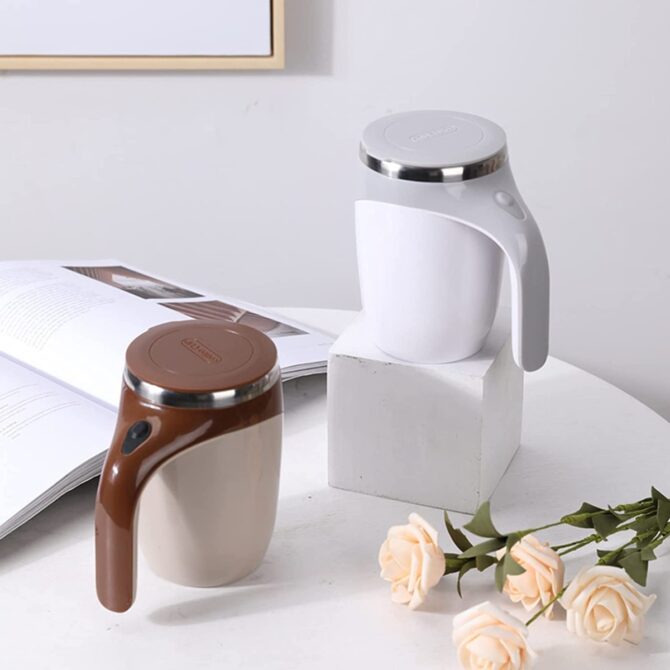 Tazza Aorlis AO- 50051 da caffè con agitazione magnetica automatica automiscelante per caffè latte cioccolata calda al cacao