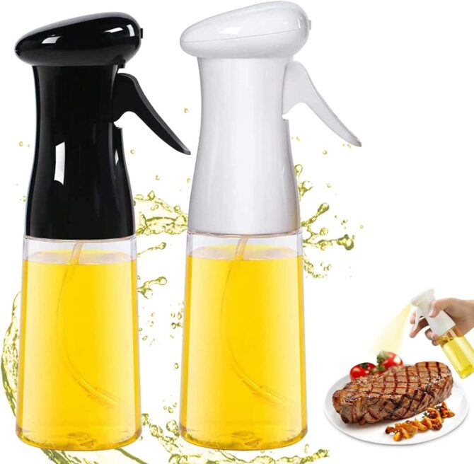 Spruzzatore per olio d'oliva da cucina 200 ml flacone spray per olio d'oliva per cucinare barbecue cuocere al forno grigliare insalata bianco