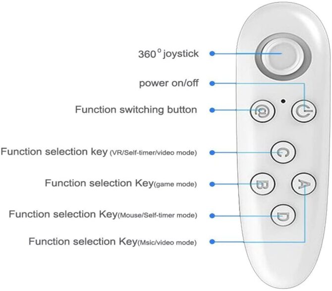 Gamepad Controller Bluetooth Portatile Per 3d Vr