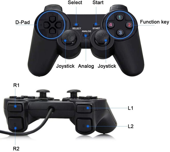 2 controller joystick gamepad usb