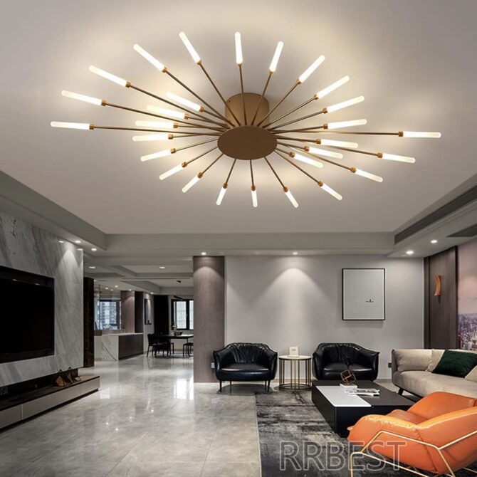 Plafoniera Moderna a LED Fuochi d'artificio creativi Lampadario di Design Lampada da soffitto per Soggiorno C33-C