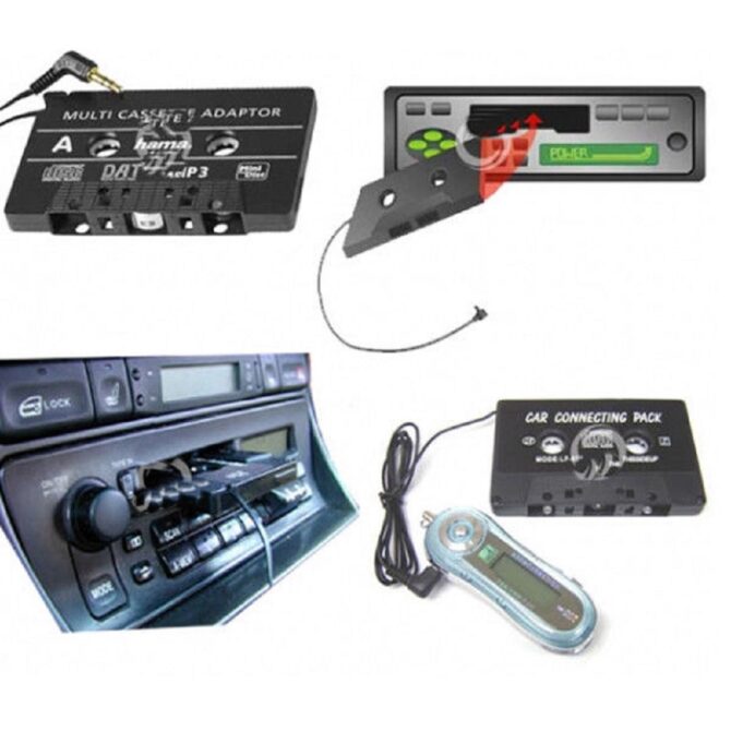 Adattatore Stereo Cassette Auto Audio Jack Stereo Autoradio Mp3 Mp4 Ipod Cd Universale