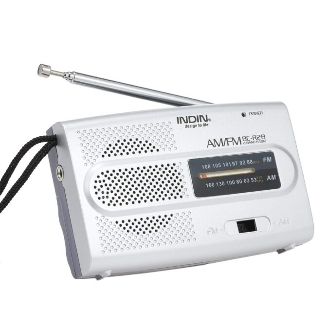 Radio Portatile FM/AM radiolina Tascabile Altoparlante Jack per Cuffia BC-R28