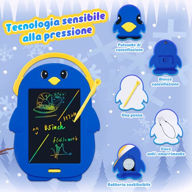 Tavoletta da scrittura lcd a forma di cartone animato per bambini