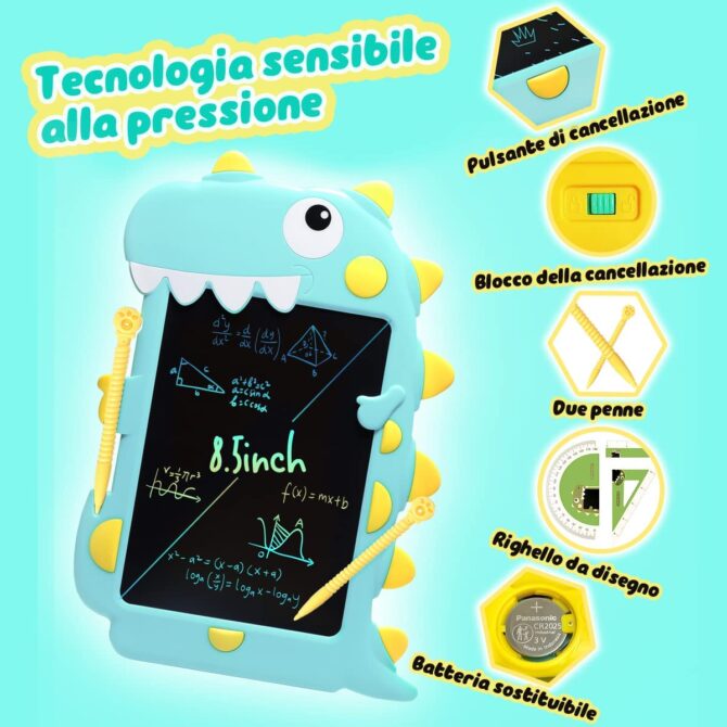 Tavoletta da scrittura lcd a forma di cartone animato per bambini