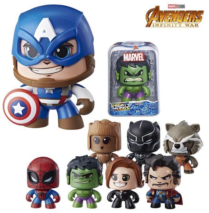 Marvel Mighty Muggs Action Figures 10cm Black Panther Hulk Groot Ant Man Wasp