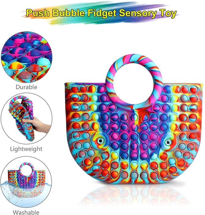 Borsetta Donna Pop Push It Sensory Fidget Popping Toy Relief Pressure Spremere Sensory Anti-stress