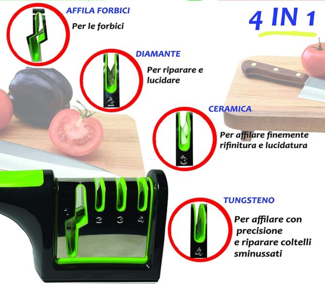 Affilacoltelli professionale 4 in 1