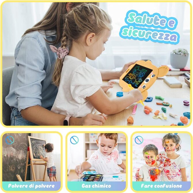 Tavoletta da scrittura lcd a forma di cartone animato per bambini