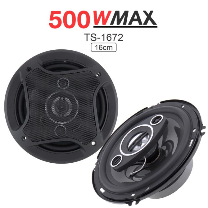 2Pcs altoparlanti auto da 4 Pollici 500W 16 centimetri - Coassiale Audio Musica Stereo Gamma Completa di Frequenza Hifi