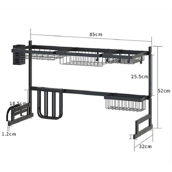 Scolapiatti Colapiatti Base Appoggio In Acciaio 86x52 Organizer Cucina Scaffale