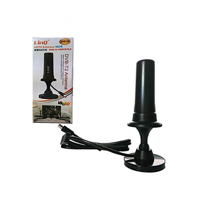 Antenna Dvb-t2 Da Interno - 46db - Portatile