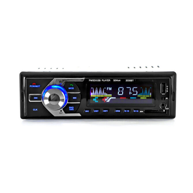 Autoradio 1DIN Multifunzione con AUX Bluetooth LED - 12V USB MP3 - 2035BT