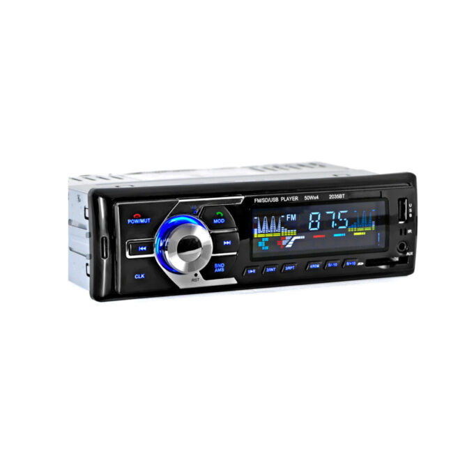 Autoradio 1DIN multifunzione con aux bluetooth led- 12V usb mp3 -2035BT