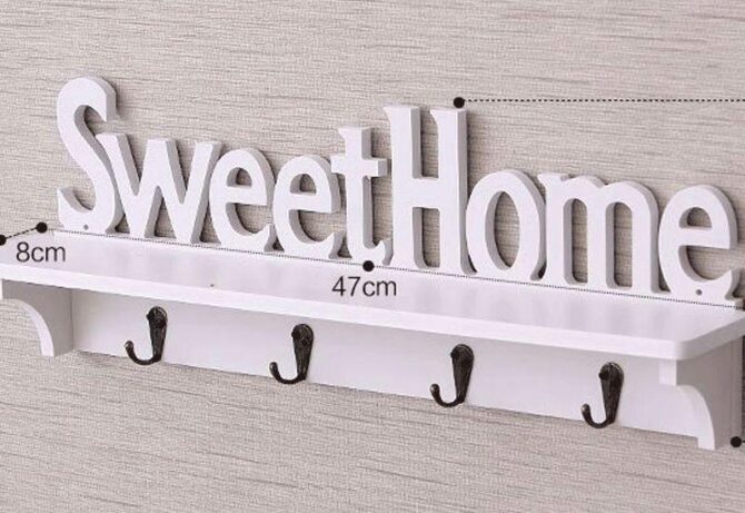 Guardaroba appendiabiti Sweet Home 4 ganci 47x8