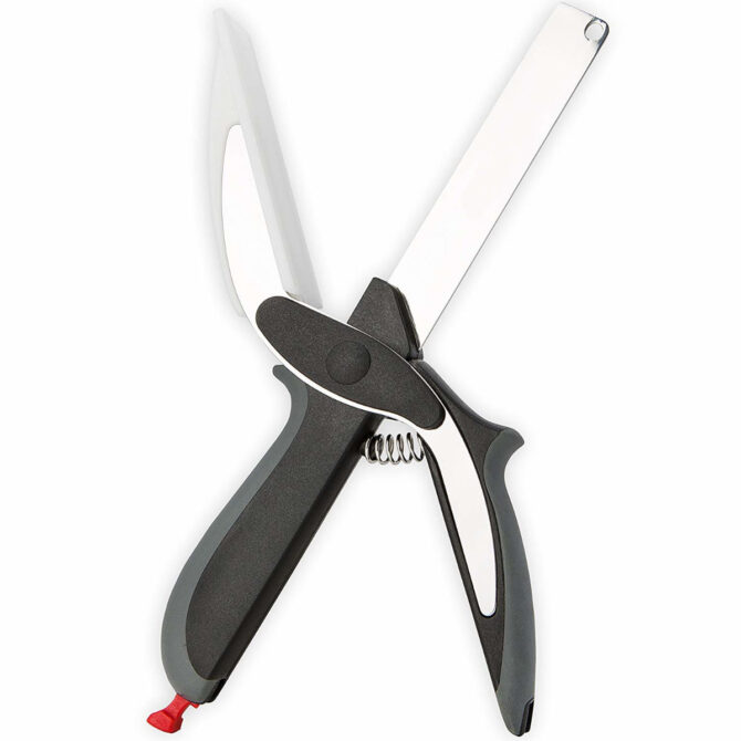 Clever Cutter coltello forbici tagli verdura ergonomico in acciaio inox ergonomico