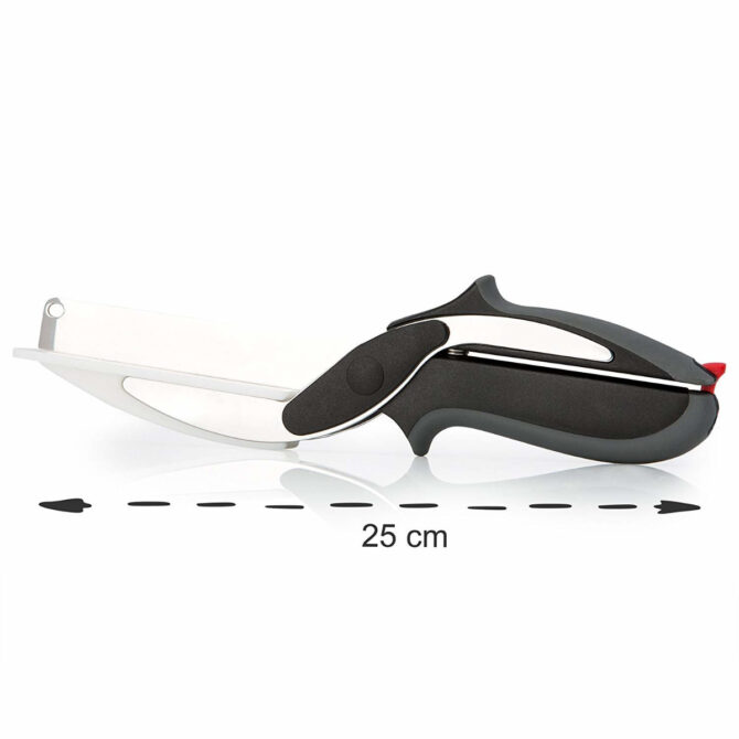 Clever Cutter coltello forbici tagli verdura ergonomico in acciaio inox ergonomico