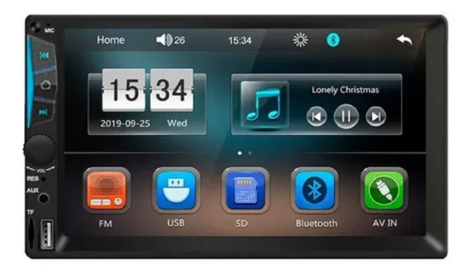 Autoradio touch 2 din 7 mp5/mp3/fm 4x45w 7052