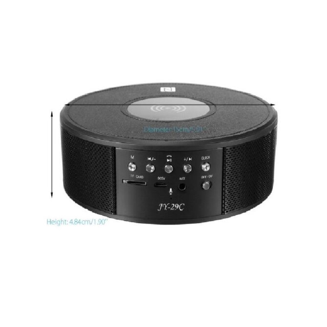 Caricatore wireless Qi JY-29C Caricatore senza fili Bluetooth NFC Lettore musicale con sveglia - Lettori multimediali Altoparlanti e radio