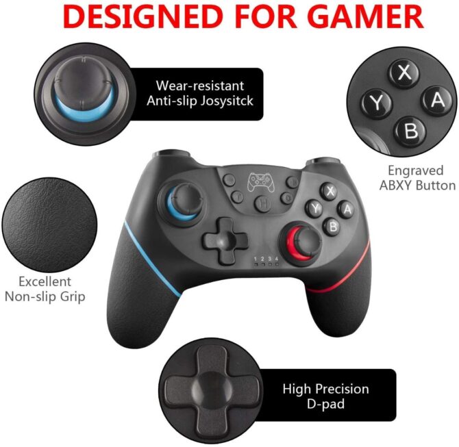 Controller per nintendo switch wireless bluetooth switch pro controller supporta turbo foyu FO-R903