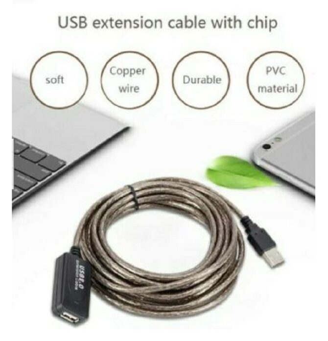 Cavo usb amplificato prolunga attiva usb 2.0 speed 480 mbps 10 metri q-t05a