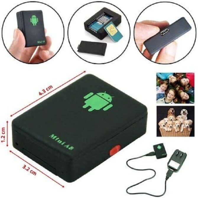 Microspia localizzatore satellitare gps gsm tracker ambientale sim spia mini a8