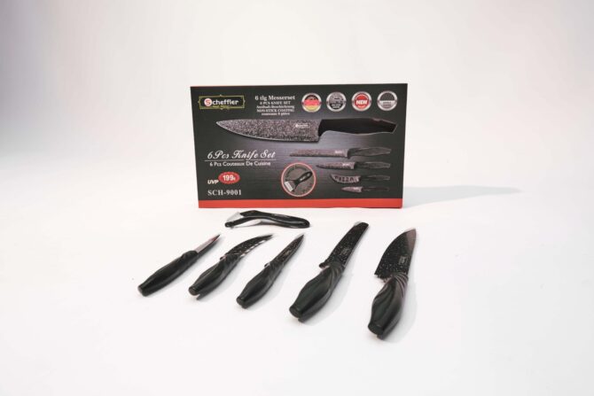 Set di coltelli da cucina Rosenberg rivestiti in pietra con lame in acciaio inossidabile 6 pz