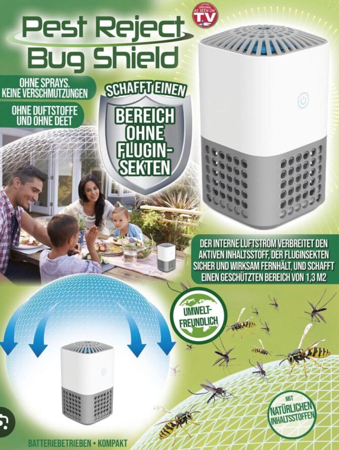 Repellente per insetti reject bug shield