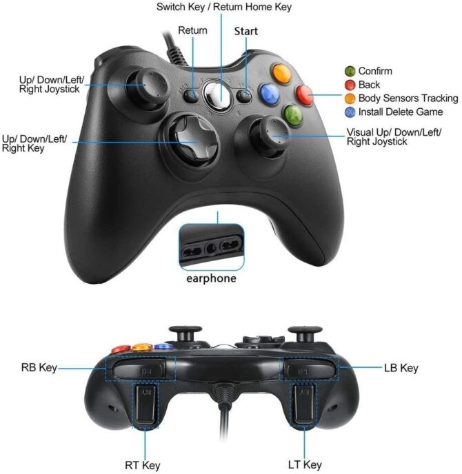 Controller xbox 360 con filo compatibile FOYU FO-360YX