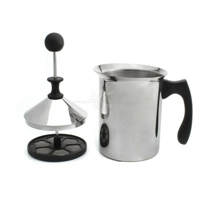 Montalatte Acciaio Inox Cappuccino Moka Shake Casa Ufficio Lavoro 800 Ml