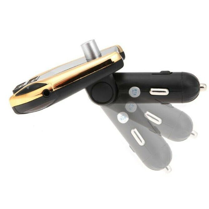 Modulator FM Mp3 Auto Hands Free X8 Plus Wireless Bluetooth Gold