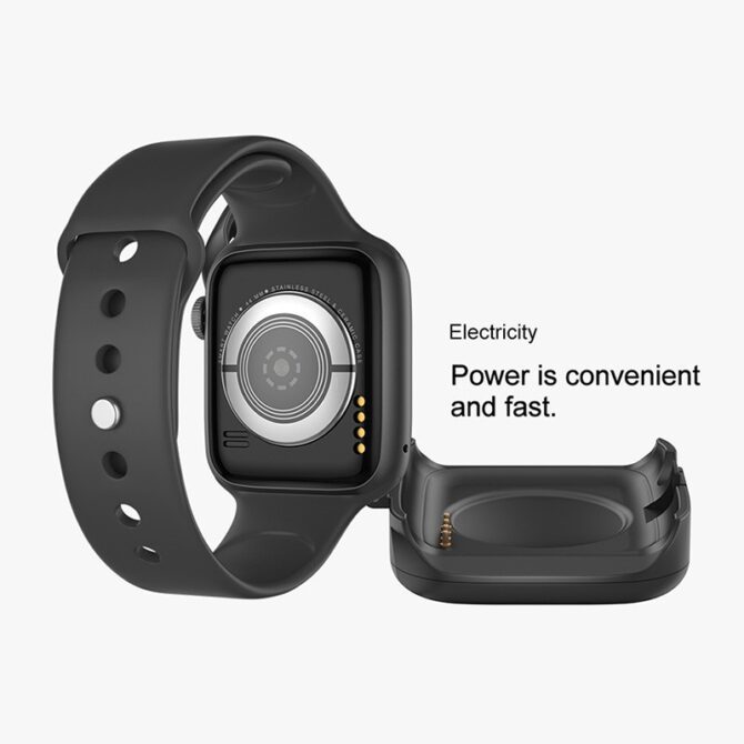 Smart Watch Smart Fitness T5S Bluetooth Call Touch Screen Music per Android e iOS NERO