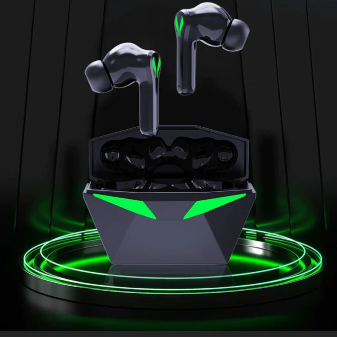 Auricolari Wireless Gaming Bluetooth con luce Led sportivi impermeabili a latenza ultra bassa