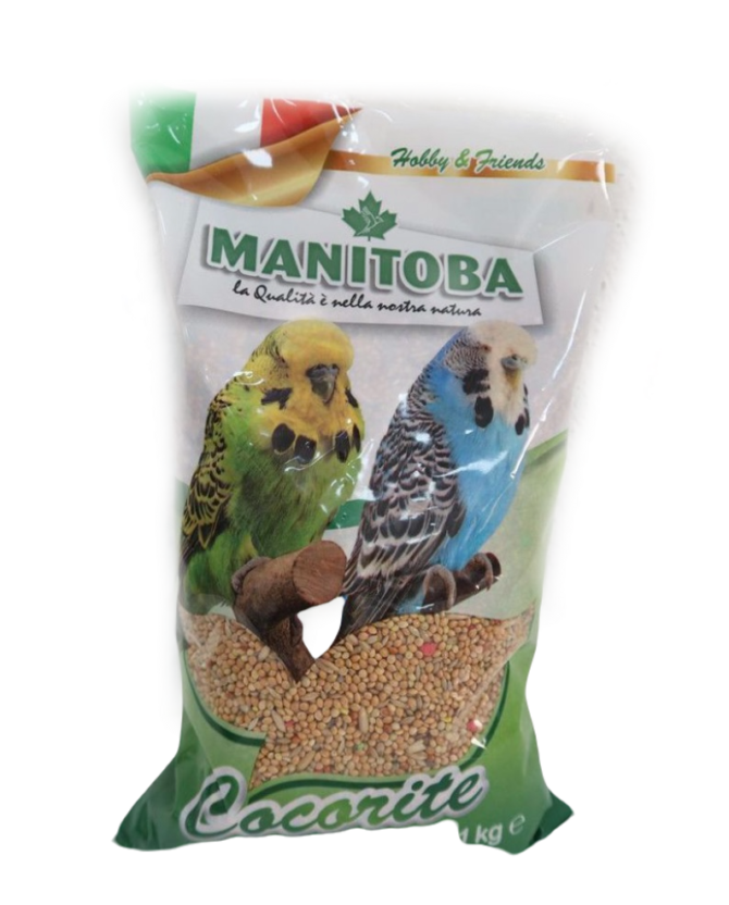 Miscuglio cocorite 1 kg mangime con semi e biscotto Manitoba