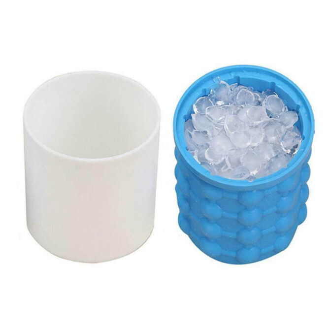 Secchiello silicone forma ghiaccio cubetti coperchio ghiaccioli ice genie 13 cm