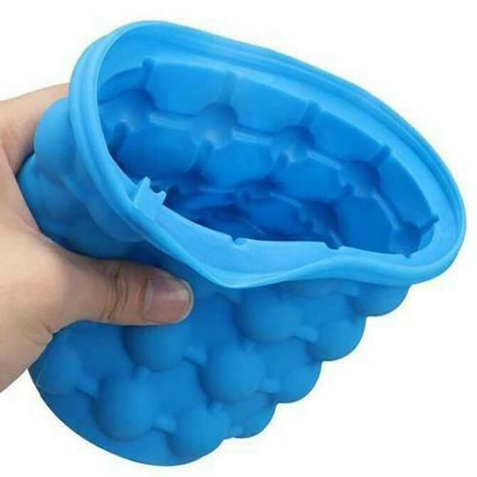 Secchiello silicone forma ghiaccio cubetti coperchio ghiaccioli ice genie 13 cm