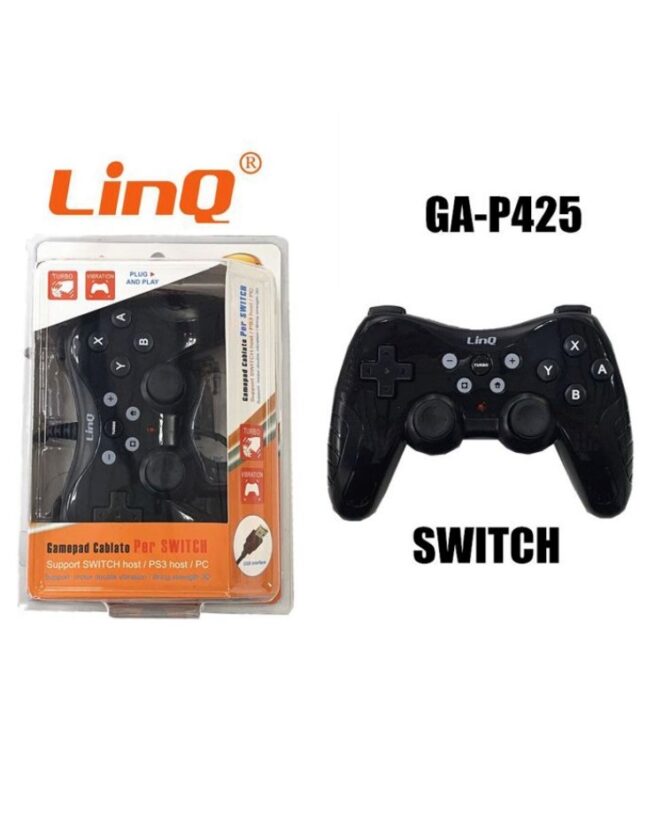 Controller Joypad Gamepad Joystick Con Filo Nintendo Switch Ga-p425 linq