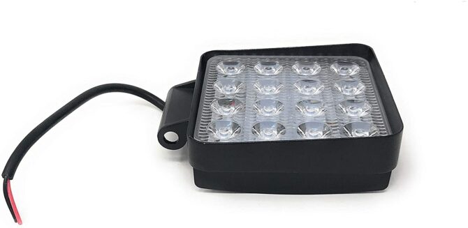 Luce da lavoro cerchio per auto 53 MM 48W 9v-36V 16 LED per Moto Barche Fuoristrada 4x4 Camion SUV