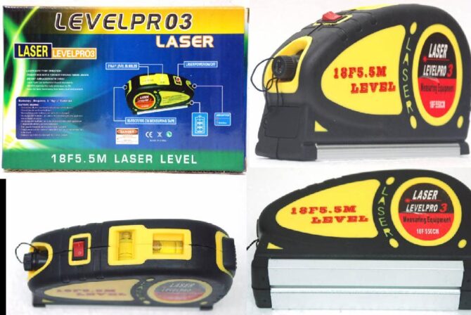 Livella laser metro 5mt multifunzione pro lv03 di precisione professionale